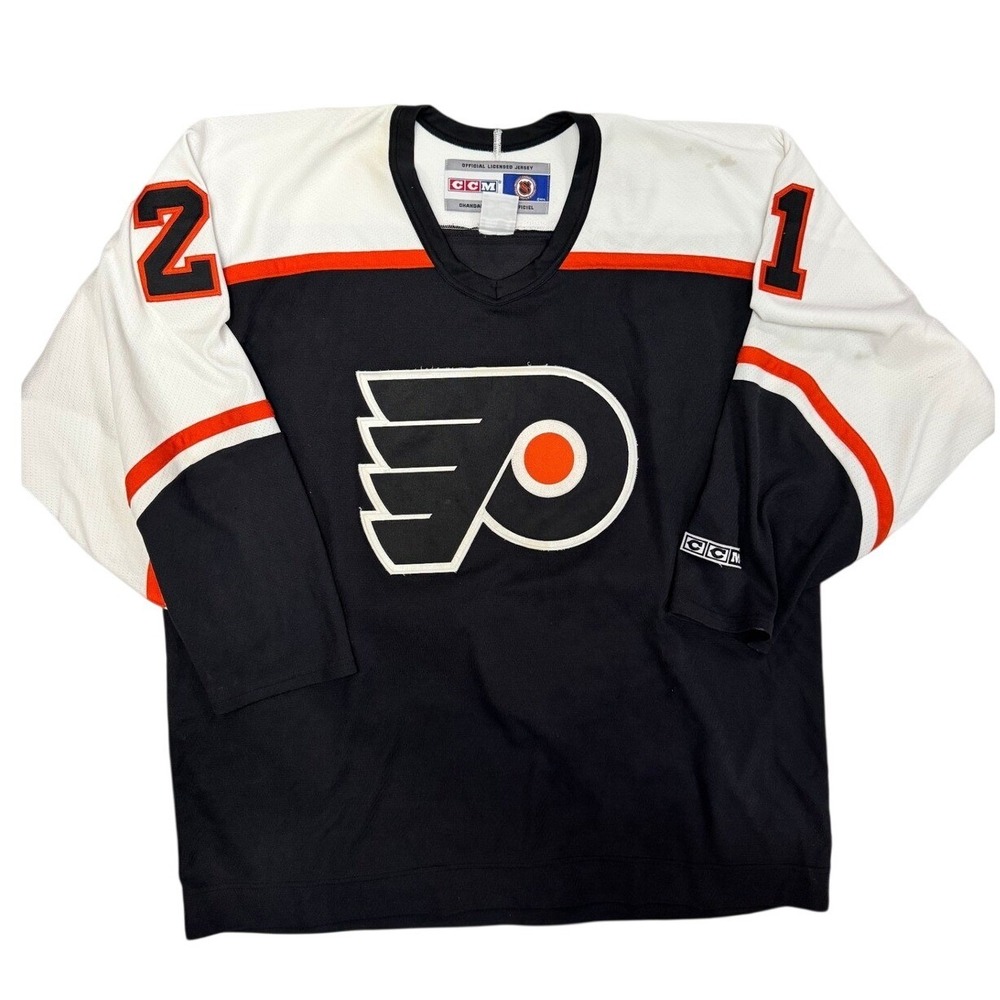 Vintage CCM Philadelphia Flyers Peter Forsberg 21 NHL Hockey Jersey Mens XL